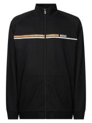 BOSS Bluza Authentic Jacket Z 50554779 Czarny Regular Fit. Czarne bluzy męskie Boss, m, bez wzorów, z bawełny, bez kaptura. Za 429.99 zł.