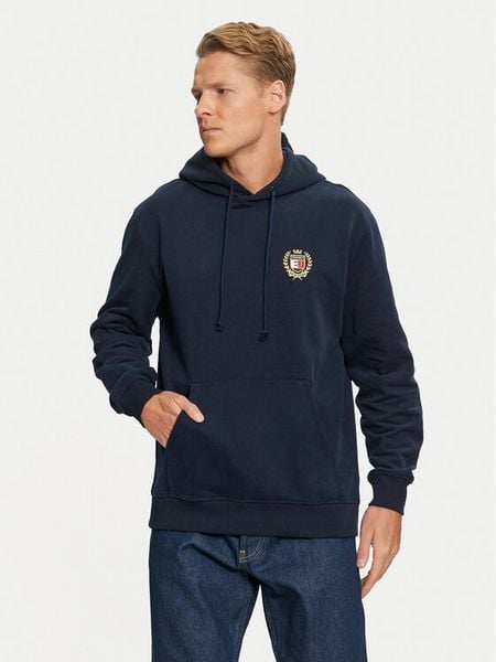 Tommy Jeans Bluza Flag DM0DM19762 Granatowy Regular Fit. Niebieskie bluzy męskie Tommy Jeans, m, bez wzorów, z bawełny, bez kaptura. Za 319.99 zł.