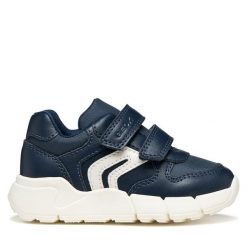 Sneakersy Geox. Niebieskie trampki i tenisówki chłopięce Geox, bez wzorów, bez zapięcia. Za 209.99 zł.