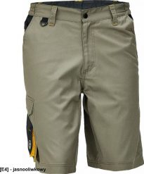 CERVA CREMORNE szorty - męskie szorty robocze, wytrzymała tkanina bawełnianiana, 60% bawełna, 40% poliester. 230 g/m2 - jasnooliwkowy 64. Zielone szorty męskie CERVA, m, bez wzorów, z bawełny. Za 82.44 zł.