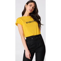 NA-KD T-shirt Darlin' - Yellow. T-shirty damskie marki NA-KD. W wyprzedaży za 24.38 zł.