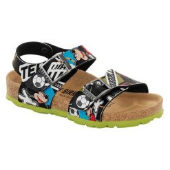 Sandały w kolorze czarnym ze wzorem. Sandały chłopięce marki Birkenstock. W wyprzedaży za 179.95 zł.
