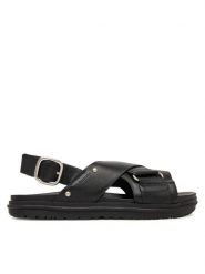 EMU Australia Sandały Faye W13246 Czarny. Czarne sandały damskie Emu Australia, bez wzorów, ze skóry, bez obcasa, na płaskiej podeszwie, bez zapięcia. Za 469.99 zł.