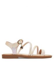 JENNY Sandały CM240827-6A Beżowy. Brązowe sandały dziewczęce Jenny, z materiału, bez zapięcia. Za 89.99 zł.