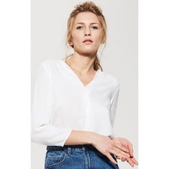 Gładka bluzka - Biały. Bluzki damskie marki House. Za 49.99 zł.