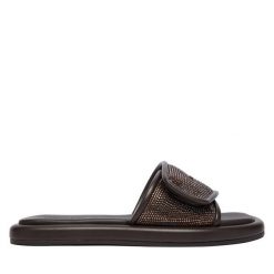 Klapki MICHAEL Michael Kors. Brązowe klapki damskie MICHAEL Michael Kors, bez wzorów, bez obcasa. Za 569.99 zł.