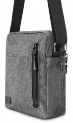 Męska, Materiałowa Torebka, Saszetka, Listonoszka - Pako Jeans - Popiel. Szare saszetki męskie Pako Jeans, z jeansu, małe. Za 45.00 zł.