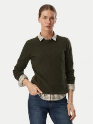 Barbour Sweter Pendle LKN1075OL75 Zielony ciemny Regular Fit. Zielone swetry damskie Barbour, bez wzorów, z bawełny, bez kołnierzyka, bez ramiączek, bez kaptura. Za 549.99 zł.