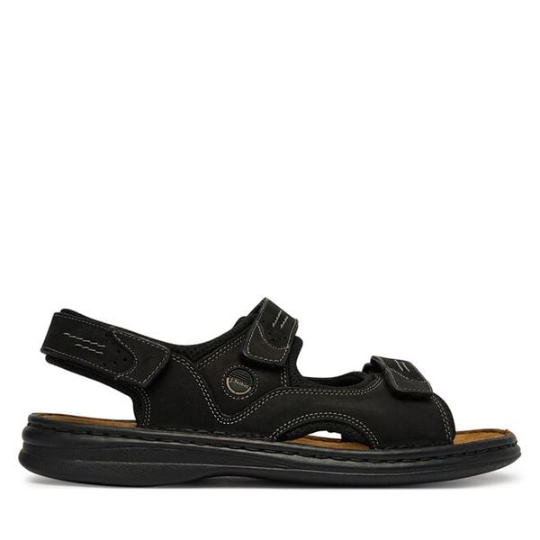 Sandały Josef Seibel. Czarne sandały męskie Josef Seibel, bez zapięcia. Za 246.99 zł.