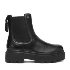 Sztyblety G-Star Raw. Czarne botki damskie G-Star Raw, retro, bez obcasa, na płaskiej podeszwie, bez zapięcia. Za 299.99 zł.
