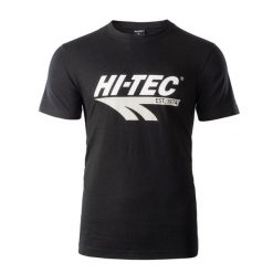 Koszulka męska Hi-Tec Retro - czarna, Rozmiar M. Czarne buty sportowe męskie Hi-tec, m, bez wzorów, z bawełny, klasyczne, bez kołnierzyka. Za 39.99 zł.