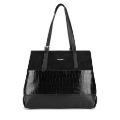 Torebka Lasocki. Czarne torebki do ręki damskie Lasocki, bez wzorów, klasyczne, bez dodatków. Za 199.99 zł.