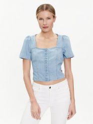 Levi's® Bluzka Pascale A7332-0004 Niebieski Regular Fit. Niebieskie bluzki damskie s, bez wzorów, z bawełny, bez kołnierzyka, bez ramiączek. Za 319.99 zł.