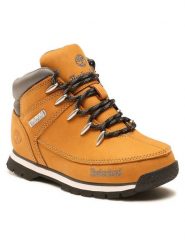 Timberland Trapery Euro Sprint TB06670R2311 Brązowy. Brązowe buty zimowe chłopięce Timberland, bez wzorów, z nubiku, bez zapięcia. Za 449.99 zł.