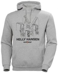 Bluza sportowa na codzień męska Helly Hansen. Szare bluzy męskie Helly Hansen, m, bez wzorów, z bawełny, z kapturem. Za 110.99 zł.