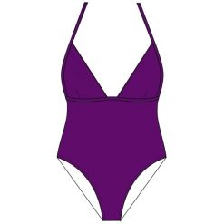 Strój kąpielowy damski Aquafeel. Fioletowe kostiumy jednoczęściowe damskie Aquafeel, l, bez wzorów, wakacyjne, do pływania. Za 99.99 zł.