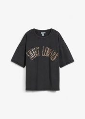 Koszulka oversize z miękkiej mieszanki bawełny. Czarne t-shirty damskie bonprix, bez wzorów, z bawełny, bez kołnierzyka. Za 97.99 zł.