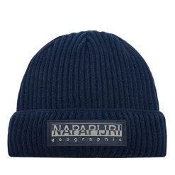 Czapka Napapijri. Niebieskie czapki i kapelusze męskie Napapijri, na zimę, bez wzorów. Za 219.99 zł.