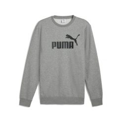 Męska bluza Essentials z logo No. 1 PUMA Medium Gray Heather. Szare bluzy męskie Puma, m, bez wzorów, prążkowane, bez kaptura, do biegania. Za 199.00 zł.