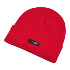 Czapka zimowa damska Oakley B1B Gradient Patch Beanie. Czerwone czapki i kapelusze damskie Oakley, na zimę, bez wzorów, sportowe. Za 45.99 zł.