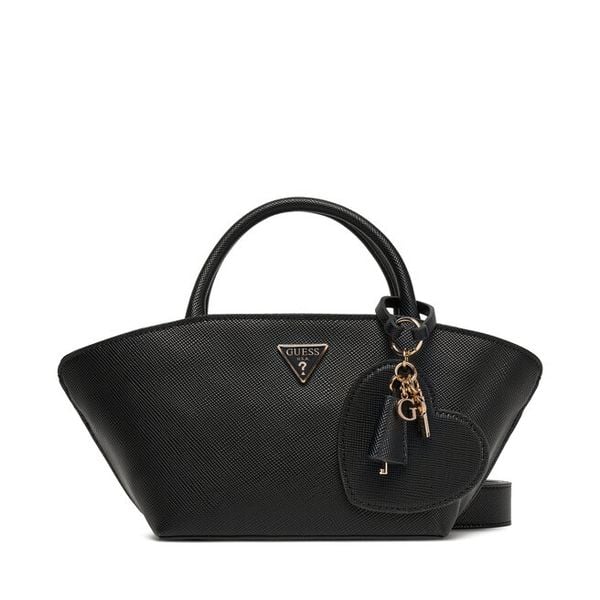 Torebka Guess. Czarne torebki do ręki damskie Guess, z aplikacjami, klasyczne, bez dodatków. Za 319.99 zł.