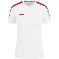 Damski jersey Jako Power. Białe koszulki sportowe damskie Jako, bez wzorów, z jersey, bez kołnierzyka, bez ramiączek, do piłki nożnej. Za 177.00 zł.
