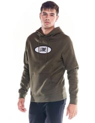 Męska bluza z kapturem i nadrukiem logo Earth Tones. Zielone bluzy męskie LEONE 1947 APPAREL, l, bez wzorów, z bawełny, z kapturem, na fitness i siłownię. Za 126.26 zł.