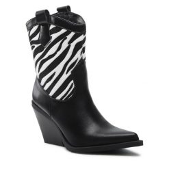 Botki Jenny Fairy. Czarne botki damskie Jenny Fairy, bez obcasa, na słupku, bez zapięcia. Za 239.99 zł.