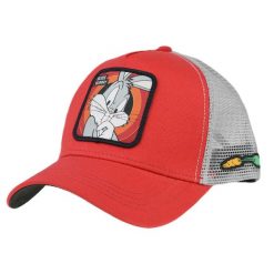 Czapka z daszkiem Capslab Looney Tunes Bugs Bunny Trucker CL/LOO/1/BUG1. Czerwone czapki i kapelusze męskie CapsLab, bez wzorów. Za 119.00 zł.