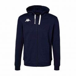 Bluza z kapturem Kappa Banto. Niebieskie bluzy męskie Kappa, xl, bez wzorów, z kapturem. Za 294.50 zł.