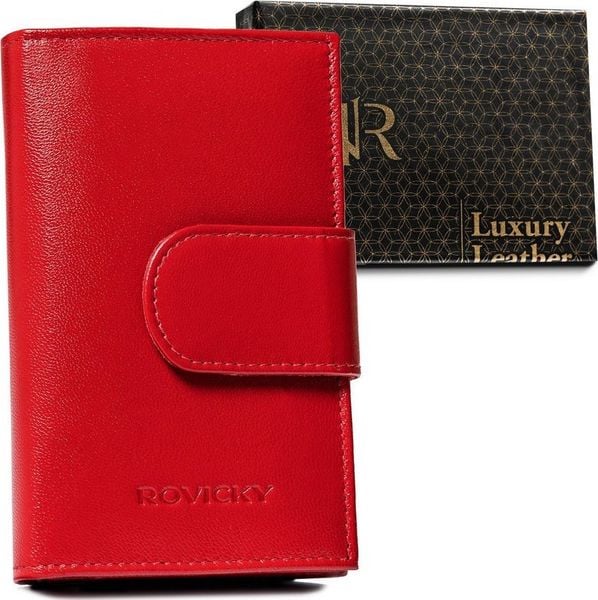 Rovicky Elegancki portfel damski ze skóry naturalnej Rovicky NoSize. Portfele damskie ROVICKY, bez wzorów, ze skóry. Za 157.53 zł.