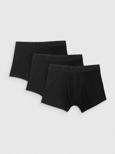 4F Bielizna bokserki (3-pack) męskie - czarne S. Czarna bokserki męskie 4f, m, bez wzorów, z bawełny. Za 99.99 zł.