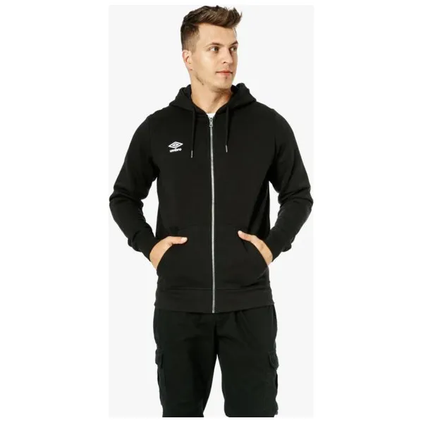 Umbro Bluza Fw Small Logo Zip Through Hoodie , czarny, rozmiar M. Czarne bluzy męskie Umbro, m, bez wzorów, z bawełny, bez kaptura. W wyprzedaży za 79.99 zł.
