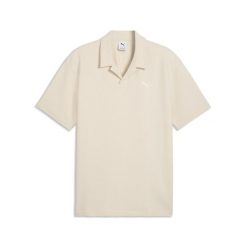 Męska koszulka polo Essentials Elevated PUMA. Białe koszulki polo męskie Puma, m, bez wzorów, bez kołnierzyka, bez ramiączek, do biegania. Za 169.00 zł.