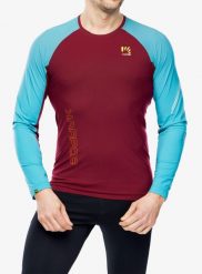Bluza biegowa Karpos Lavaredo Jersey LS. Czerwone bluzy męskie KARPOS, l, bez wzorów, z jersey, bez kaptura. Za 208.99 zł.