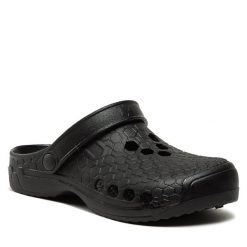 Klapki Dry Walker. Czarne klapki damskie Dry Walker, bez wzorów, bez obcasa. Za 39.99 zł.