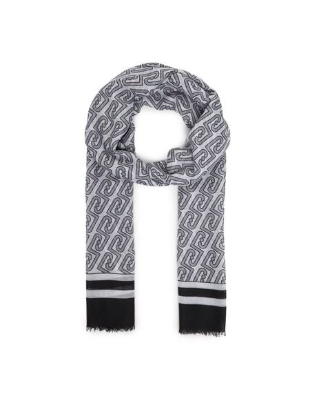 Liu Jo Szal 2A6039 T2745 Czarny. Czarne czapki i kapelusze damskie Liu Jo, bez wzorów, z poliesteru. Za 169.99 zł.