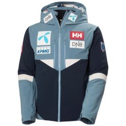 Kurtka narciarska Helly Hansen Kvitfjell. Niebieskie kurtki męskie Helly Hansen, na zimę, m, bez wzorów, sportowe, bez kaptura. W wyprzedaży za 2,222.50 zł.