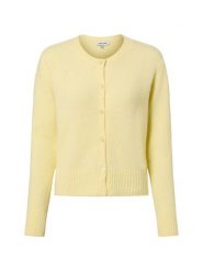 More & More Kardigan damski z zawartością wełny Kobiety Sztuczne włókno żółty jednolity, 36. Żółte kardigany damskie More & More, bez wzorów, z dzianiny. Za 229.95 zł.