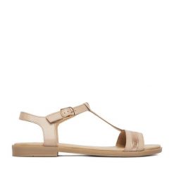 Sandały Lasocki. Brązowe sandały damskie Lasocki, bez wzorów, bez obcasa, na płaskiej podeszwie, bez zapięcia. Za 149.99 zł.