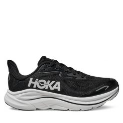Buty do biegania Hoka. Czarne buty sportowe dziewczęce HOKA, bez wzorów, bez zapięcia, do biegania. Za 499.99 zł.
