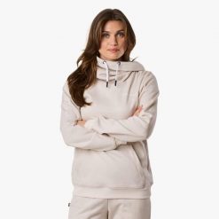 Bluza treningowa kobieca Swedemount Training Logo Hood II szybkoschnąca. Brązowe bluzy damskie SWEDEMOUNT, bez wzorów, do biegania. Za 199.99 zł.