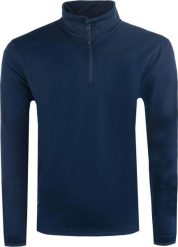 Męska bluza Playerlayer 1/4 zip, granatowa, warstwa środkowa z polaru. Niebieskie bluzy męskie Givova, l, bez wzorów, z materiału, bez kaptura. Za 151.99 zł.