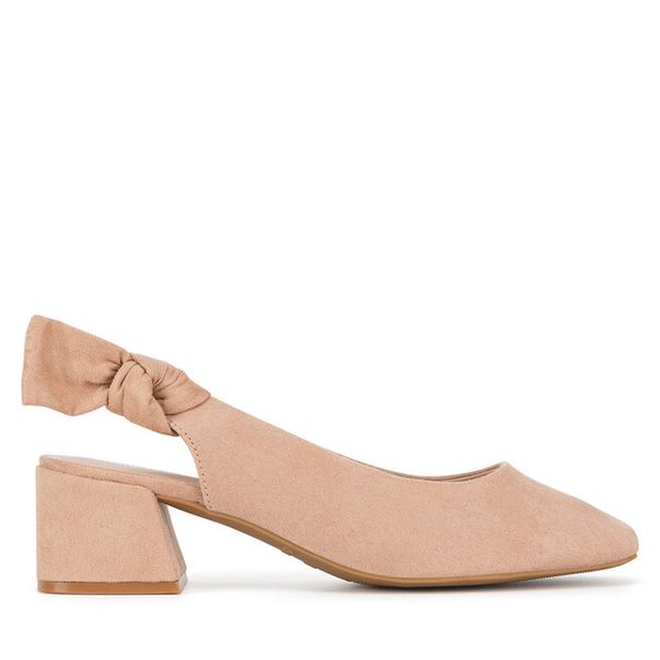 Czółenka Clara Barson. Brązowe czółenka damskie Clara Barson, bez wzorów, bez obcasa, bez zapięcia. Za 79.99 zł.