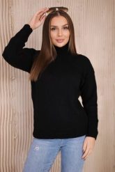 Sweter z półgolfem czarny. Czarne swetry damskie KESI, l, bez wzorów, z wełny, bez kołnierzyka, plus size, bez ramiączek, bez kaptura. Za 139.05 zł.