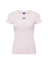 HUGO BLUE Koszulka - Easy Tee_B Kobiety Bawełna różowy, XS. Czerwone t-shirty damskie HUGO BLUE, xs, z aplikacjami, z bawełny, klasyczne, bez kołnierzyka. Za 159.95 zł.
