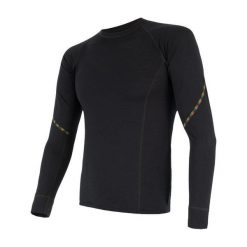 SENSOR Koszulka męska Merino Air Tee LS black-S. Czarne bluzki z długim rękawem męskie Sensor, m, bez wzorów, z materiału, bez kołnierzyka. Za 199.40 zł.