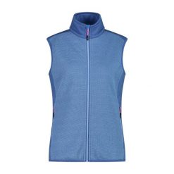 Damska kurtka bez rękawów CMP. Niebieskie kurtki sportowe damskie CMP, bez wzorów, z polaru, bez kaptura, trekkingowe. Za 232.35 zł.