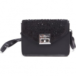 Skórzana torebka w kolorze czarnym - (S)17 x (W)13 x (G)8 cm. Czarne torby na ramię damskie marki Tosca Blu. W wyprzedaży za 239.95 zł.