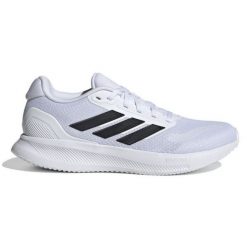 Buty adidas Runfalcon 5 Running JH9638 białe. Białe obuwie sportowe damskie bez wzorów, z gumy, do biegania. Za 357.94 zł.